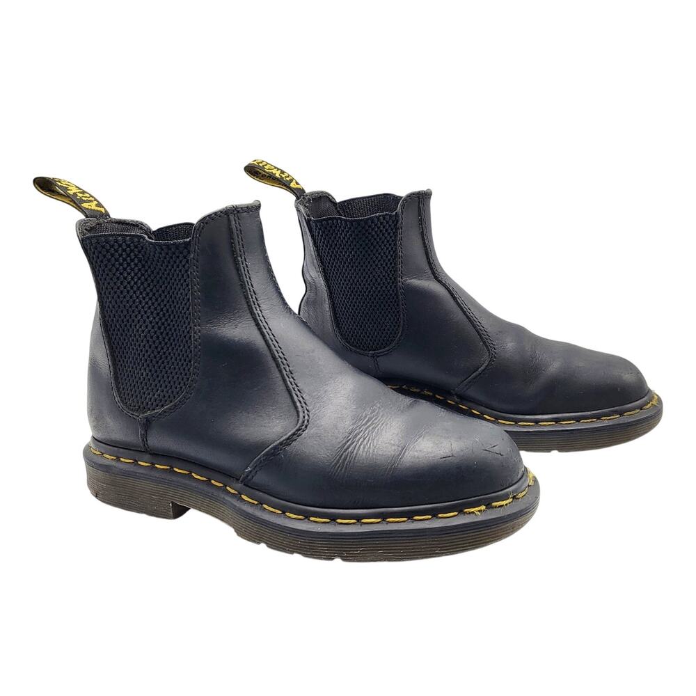 Dr. Marten's 2976 Chelsea Boot Black Leather Classic Ankle Shaft Unisex US 6W 5M